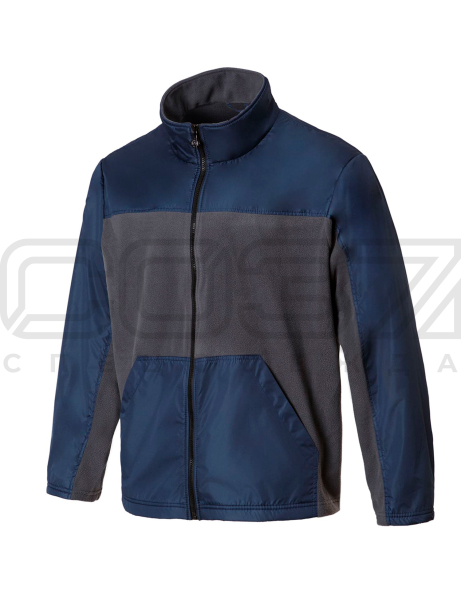 Толстовка Юнион цв.т.серый-т.синий тк.флис-дюспо 1